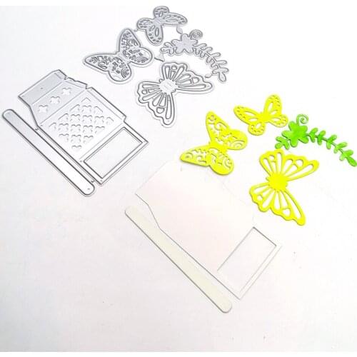 Julyarts Butterfly Bottle Branch Scrapbooking Accessories Metal Dies DIY Cutting Dies Photo Album Scrapbook Cards Embossing