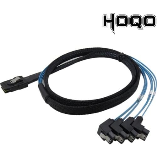 20pcsSAS sata cable Mini SAS SFF-8087 36P to 4 Angle SATA 7P Cable Mini SAS Male to 4 SATA 7P Female Cable 12Gbps Disk Data Cord