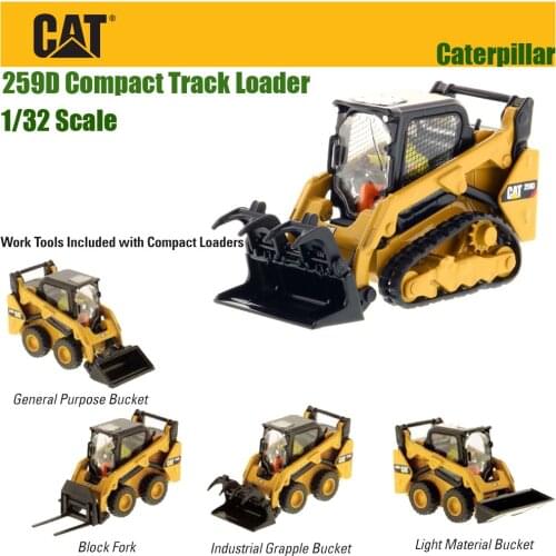 DM Caterpillar 1/32 Scale Cat 242D 259D Compact Skid Steer Loader by Diecast Masters For Collection Gift