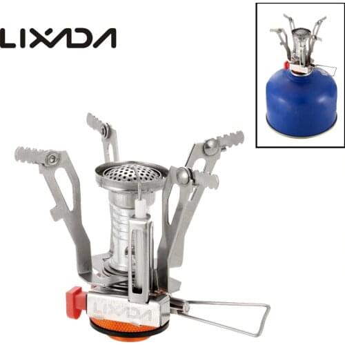 Lixada 3000W 95g Super Lightweight Mini Pocket Stove Cooking Oven Burners Folding Camping Gas Stove Outdoor Camping Equipment