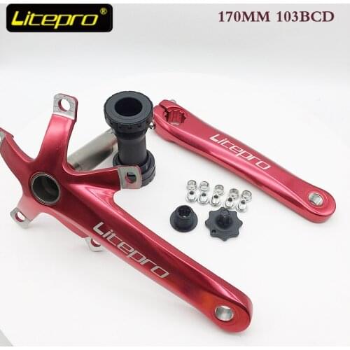 LP Litepro Road bike Foldable Bicycle modification Single disc 170mm 130 BCD Crankset Crank bicycle parts w BB Bottom Bracket
