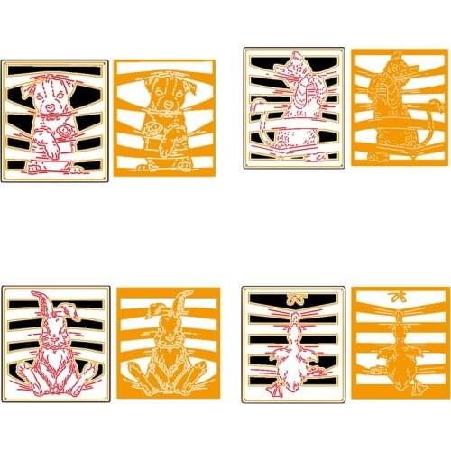 Notebook Animals Metal Cutting Dies Stencil for DIY Scrapbooking Photo Album Embossing Paper Cards Decorative Crafts Die Cuts