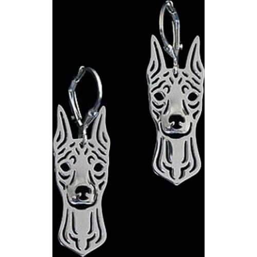 Fashion Miniature Pinscher Dog Shaped Earrings Womens Pet Dog Earrings