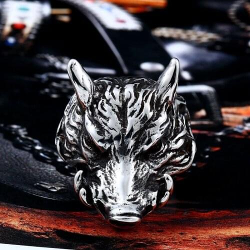 Beier new store 316L Stainless Steel high quality Pig Men Punk Fashion Hop Mens Wild Boar Ring Male Jewelry LLBR8-333R