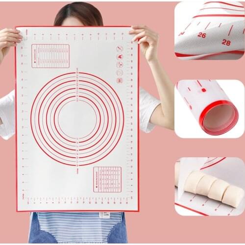 New Non-Stick Baking Mat Reusable Silicone Pad With Scale Baking Sheet Cupcake Dessert Soap Rolling Kneading Mat Baking Mats