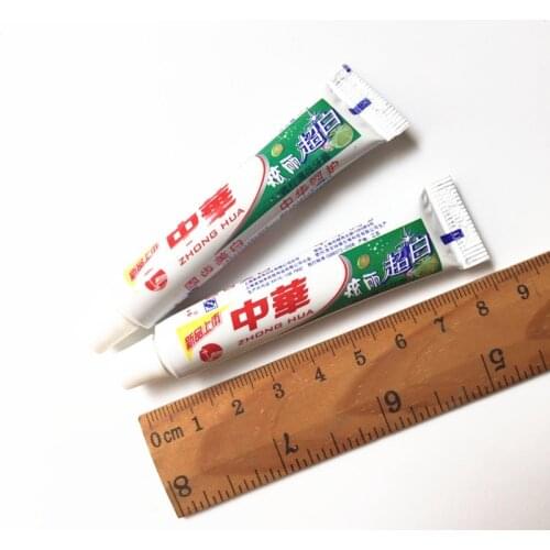 Hotel Disposable Mini Toothpaste Zhonghua Small Toothpaste 10g Travel Portable Pack Fresh Breath Whitening Teeth Lime Mint
