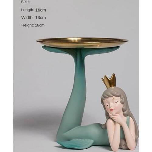 Resin Statues Creative Mermaid Sculptures Miniature Figurines Craft Office Home Decoration Accessories