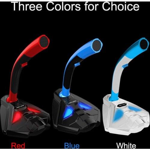 Popu Pine Wired Microphone USB Studio Vocal Record 360 Omnidirectional Gaming PC Microphone For Computer Desktop