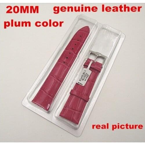 Wholesale 10PCS/lot High quality 20MM genuine cow leather Watch band watch strap plum color-81215