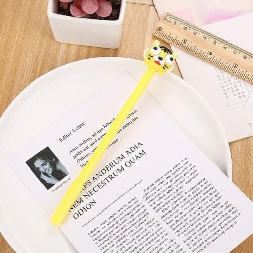 20 PCs Creative Animal Gel Pen with Big Eye Cute Student Stationery Water-Based Paint Pen Cartoon Bear Signature Pen Wholesale