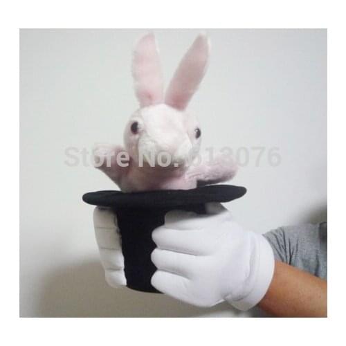 Russia Rabbit In the Hat Puppet Magic Tricks Stage Close Up Magia Mentalism Illusion Gimmick Props for Professional Magicians