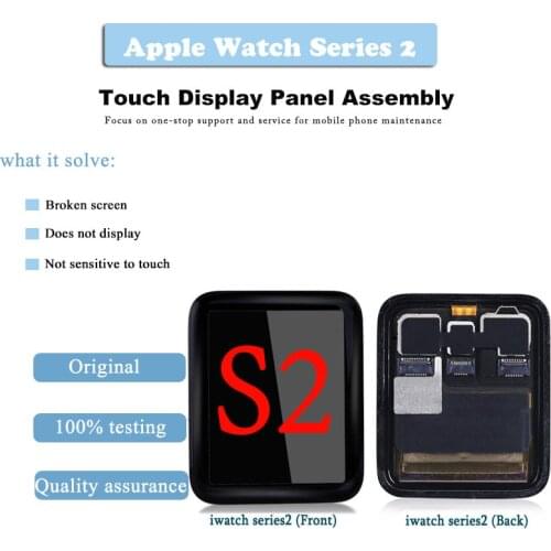 100% Tested Touch Screen For Apple Watch Series 2 38mm Sport LCD Display Digitizer Assembly For Watch S2 42mm Sapphire