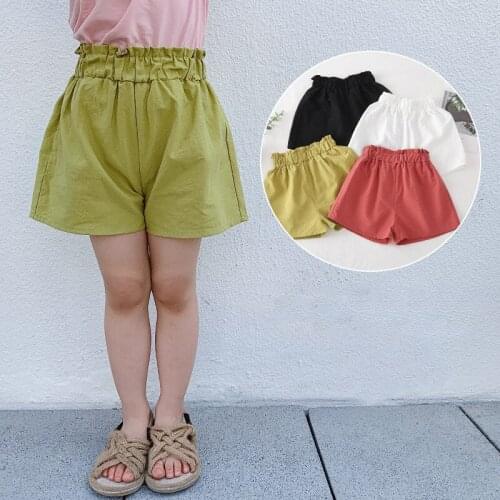 2020 New Girls Shorts Summer Cotton Kids Hot Shorts Casual Hight Waist Girls Beach Shorts BC970
