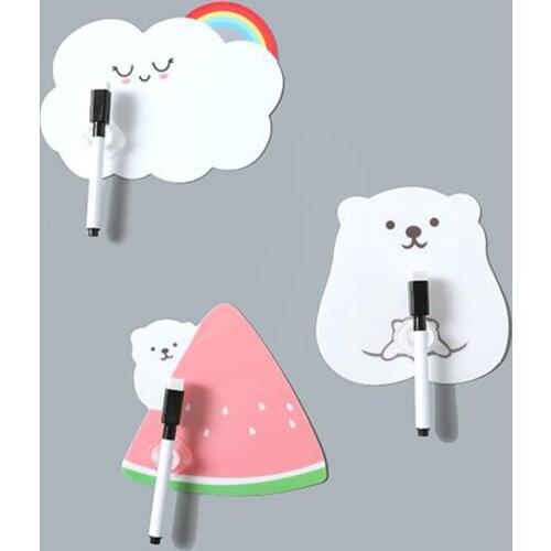 Erasable Fridge Reminder with Pen Message Board Sticker Whiteboard Sheet (Rainbow Cloud)