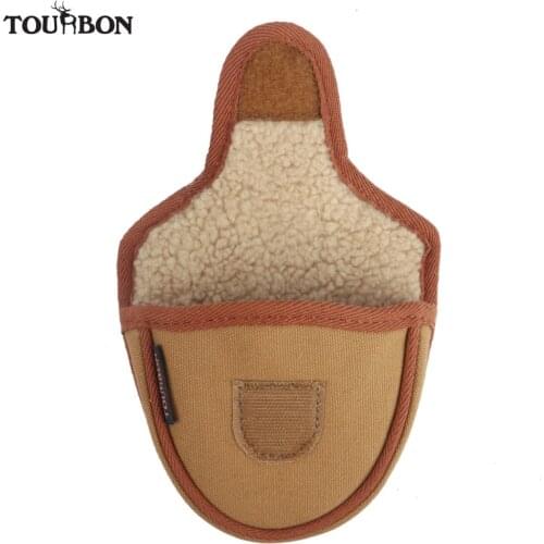 Tourbon Vintage Golf Mallet Putter Head Cover Closure Golf Headcover Khaki Canvas & Fleece Protector