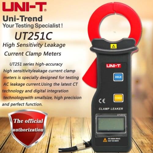UNI-T UT251C High Precision Clamp Leakage Meter 600A Leak Ammeter Data Storage RS-232 Transmission Auto Power Off