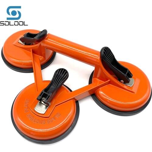 Vacuum Suction Cup Glass Lifter Triple Pad Sucker Glass Tile Metal Marble Granite Lifting Carrier Tool