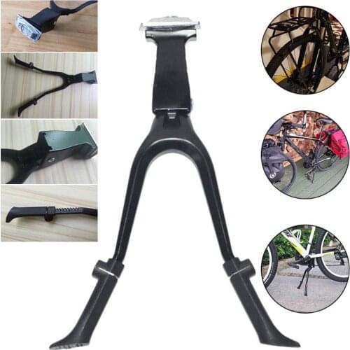 Bike Kickstand Double Leg Bicycle Foldable Adjustable Center Mount Mount Bicycle Stand Fits 26" and Above for Bicycle Road Bike