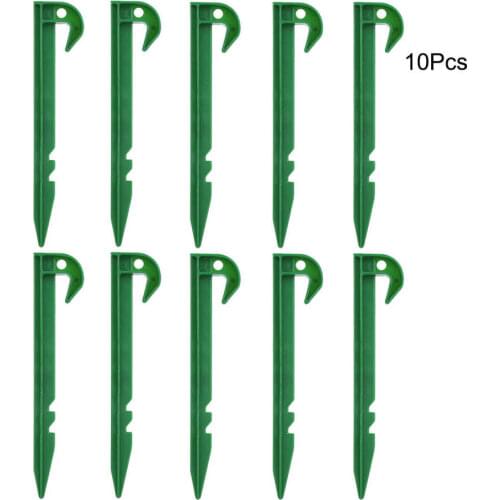 10Pcs Ground Garden Grass Barrier Fabric Shading Net Stake Fixing Plastic Pegs Garden Tent Pegs Garden Tent Pegs Garden