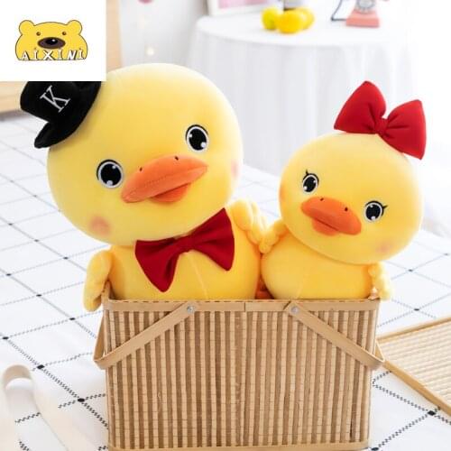 Yellow Duck Plush Toy Couple Stuffed Animals Lovers Duck Toy Valentines Day Gift New Year Christmas Gift for Children Soft Toy