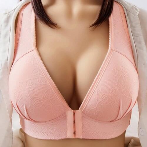 Bras For Women Sexy Big Size Push Up Bra Front Closure Brassiere Wirefree Bralette Seamless Hot Sale Summer Sports Tupe Tops