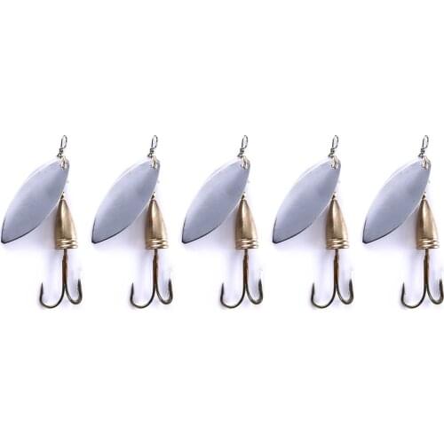 10PCS 6.8CM 7G rotated Sequins spinner Metal Fishing Lures Artificial Spoon Lures with 6# Hook Hard Bait for fishing tackle