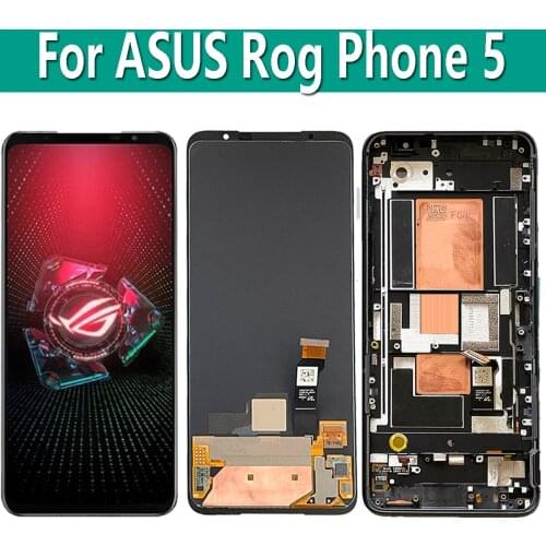 AMOLED 6.78" For ASUS ROG Phone 5 ZS673KS-1B048IN LCD Display Touch Digitizer Screen Assembly I005DB I005DA I005DA I005DB