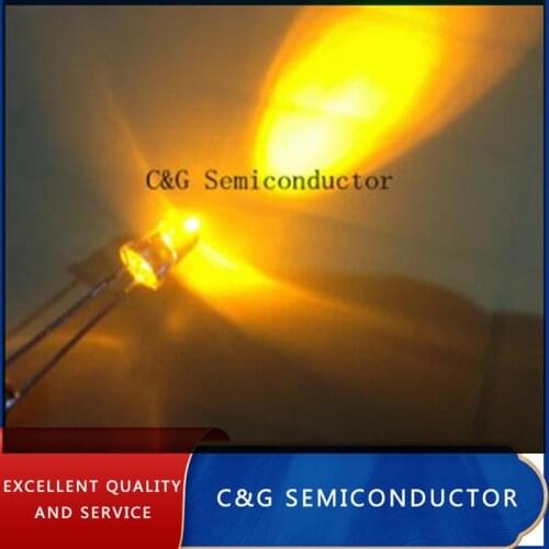 20pcs 5mm orange amber led diode ultra bright emitting diodes 5mm Wide Angle Light lamp ,White to orange