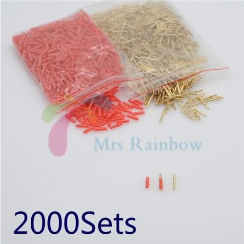 2000/Sets 23# Dentist Brass Single Pins Conjunction Nail With Sleeves Dental Lab Supplies Accessiores 18mm