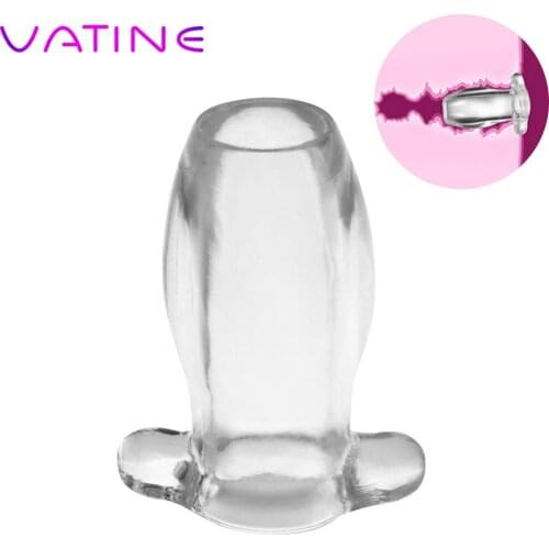 VATINE Transparent Erotic Butt Expansion Anus Dilator Hollow Anal Plug Sex Products Sex Toys for Couple