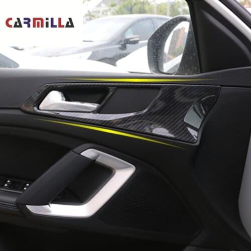 Car Inner Door Handle Cover for Peugeot 308 308s 408 2014-2019 Door Bowl Frame Trim Sticker Accessories Interior Decoration