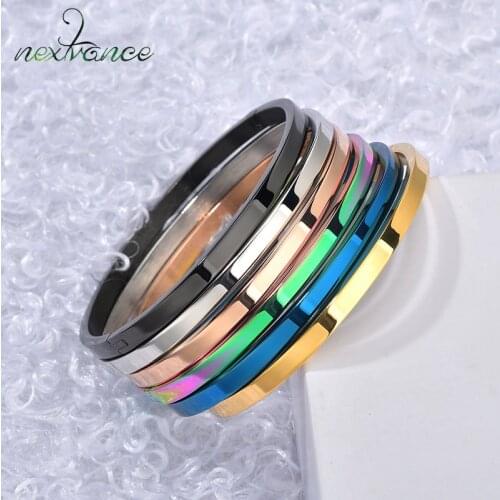 Nextvance Stainless Steel Inspirational Customized Cuff Bracelet Bangle Gold Engraved Bracelets Women Men Personalized Gift