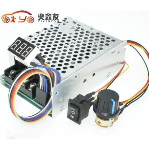 DC10V-55V 40A Brushed DC Motor Speed Controller Reversible Switch With Digit Display DC Motor Governor(6.5)