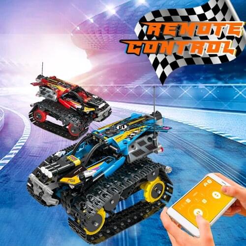 Kids Toys Building Blocks Remote Control Speed Champion Car Model MOULD KING APP RC Stunt Vehicle Cars Series Bricks Technical