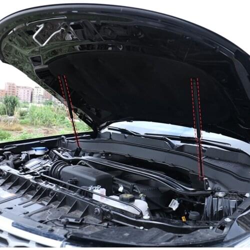 For Ford Explorer U625 2020 2021 Stainless Black Engine Cover Supporting Rod Hydraulic Hood Support Poles Gas Springs