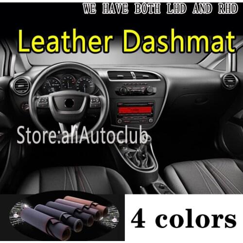 For SEAT Leon Mk2 2006 -2012 Leather Dashmat Dashboard Cover Dash Mat Sunshade Carpet custom Car Styling auto accessories