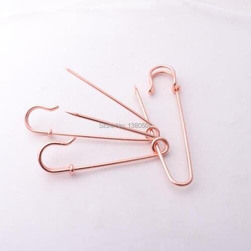 20pcs 63mm Rose gold Color beautiful Safety pins Garment Brooch for women