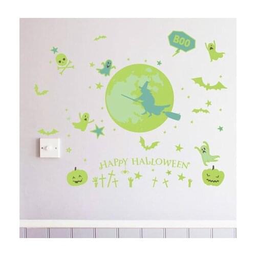 Creative Luminous Effect Halloween Gothic Wallpaper Stickers Game Power Limited Dragon Wall Decor Decals Home Decor Halloween