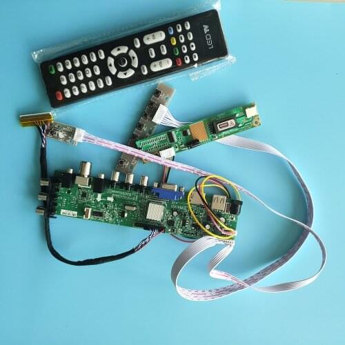 Kit For LQ170M1LW2A/LQ170M1LW2AB Panel Controller board 1920X1200 30pin Digital HDMI TV VGA USB AV remote DVB-T 1 CCFL LCD 17"