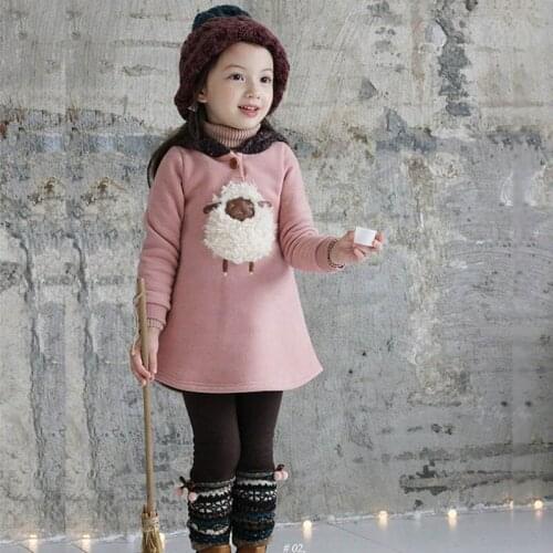 2019 new winter childrens clothing Korean plush lamb baby girls tops children cartoon thick hooded sweater kids hoodies