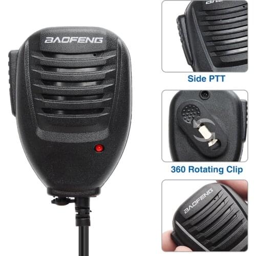 Original Baofeng Handheld Microphone Speaker MIC for Baofeng UV-5R BF-888S UV-82 DM-5R Plus UV-S9 UV-10R Portable Walkie Talkie