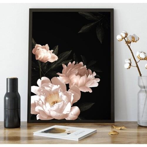 Nordic Floral Flower Botanical Wall Art Canvas Poster Painting Minimalist Print Decorative Picture Scandinavian Home Picture