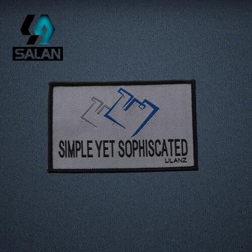 Stock cartoon woven badge or custom beatiful woven patches/badge iron on school custom woven patch SPJ001