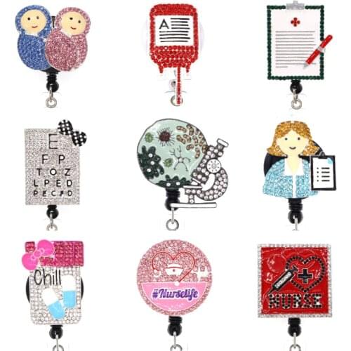 10pcs/lot mix style cute Enamel Retractable new doctor medical tooth fairy ID Badge Holder/badge reel gift for nurse gift