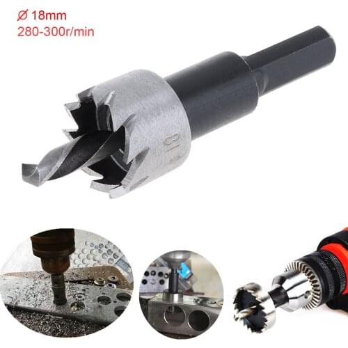 18mm High Speed Steel HSS Hole Saw Cutter Drill Bits for Pistol Drills / Bench Drills / Magnetic Drills / Air Gun Drills