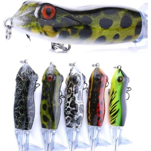 Whopper Plopper Fishing Lures 9CM 11G Artificial Hard Bait Topwater Plopper Soft Rotating Tail Wobblers Fishing tackle