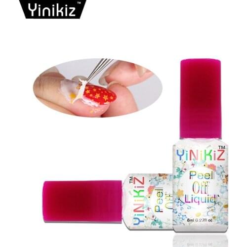 Yinikiz Nail Art Finger Skin Nail Peel Off Latex Cuticle Guard Protect Cream Tape Easy To Clean Nail Polish Uv Gel Nail Polish