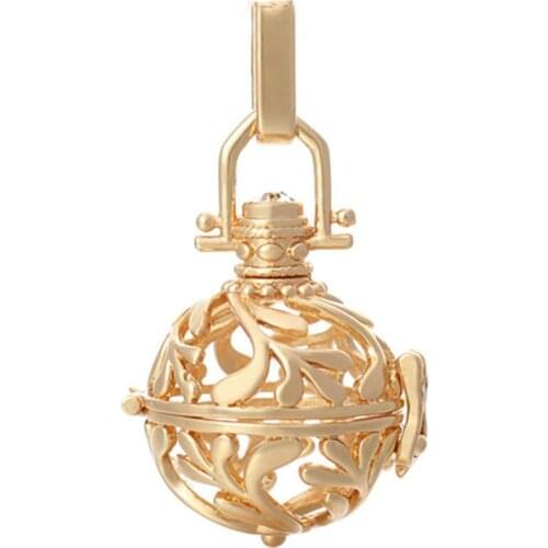 Women Pendant Hollow Bell Perfume Essential Oil Scent Diffuser Locket Necklace jewelery Pendant Womans accesories