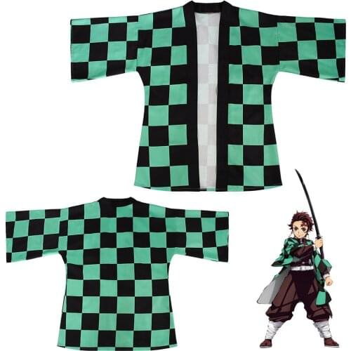 1pcs Anime Demon Slayer Adult Kids Cloak Cosplay Costume Japan Kimetsu No Yaiba Kamado Tanjirou/Agatsuma Zenitsu Kimono C23M157
