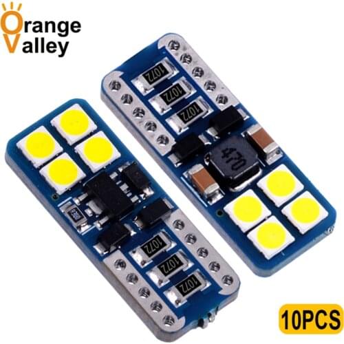 10pcs T10 LED 8 SMD 3030 LED Car W5W 194 927 161 Side Wedge Light Lamps Dome License Plate Bulbs Wholesale